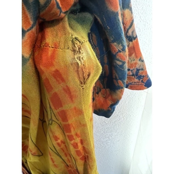 Vintage Rosey Tomato Multicolor Artistic Graphic Print Jumpsuit Size Large - Picture 9 of 14